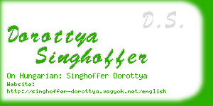 dorottya singhoffer business card